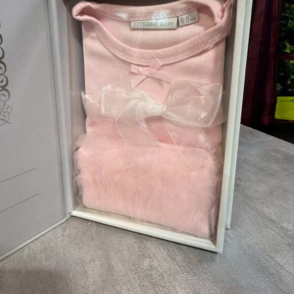 NIB Girl's Baby Elegant Box set "My first tutu" Pink 6-9 Months - Picture 2 of 7